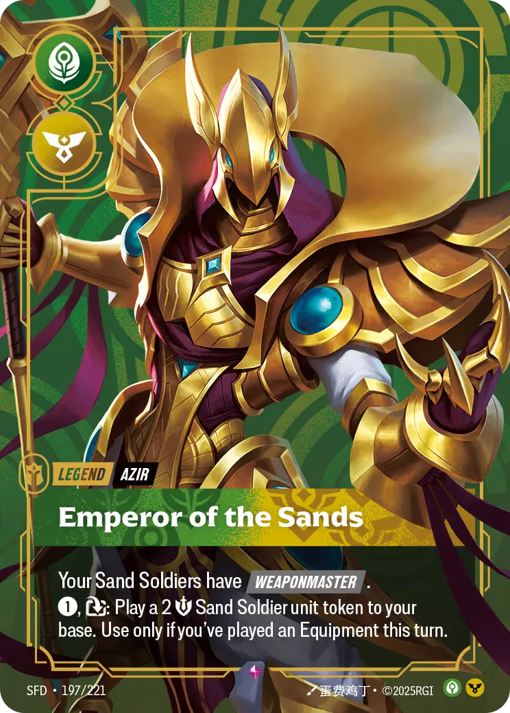 Emperor of the Sands & Azir, Sovereign Primary Champion 1
