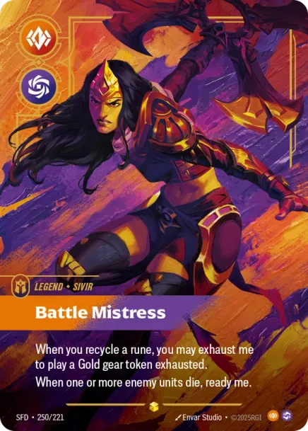riftbound Card: Battle Mistress - Legendary Hero